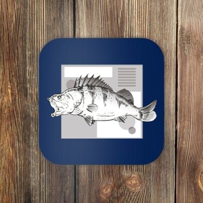 River Perch Fish Sketch Coaster