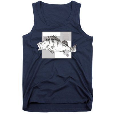 River Perch Fish Sketch Tank Top