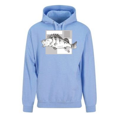 River Perch Fish Sketch Unisex Surf Hoodie