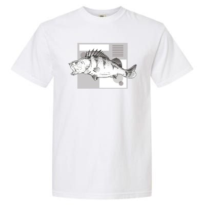 River Perch Fish Sketch Garment-Dyed Heavyweight T-Shirt