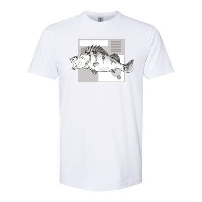 River Perch Fish Sketch Softstyle CVC T-Shirt