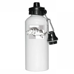 River Perch Fish Sketch Aluminum Water Bottle