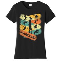 Retro Parkour For Boys Silhouette Vintage Free Running Women's T-Shirt