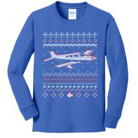 Rc Plane Flying Sports Club Aviation Aviator Ugly Christmas Gift Kids Long Sleeve Shirt