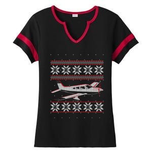 Rc Plane Flying Sports Pilot Ugly Christmas Sweater Style Gift Ladies Halftime Notch Neck Tee