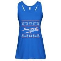 Rc Plane Flying Sports Pilot Ugly Christmas Sweater Style Gift Ladies Essential Flowy Tank