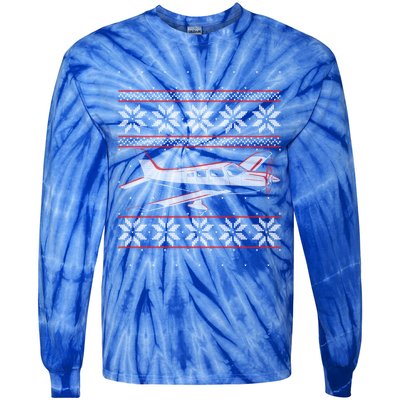 Rc Plane Flying Sports Pilot Ugly Christmas Sweater Style Gift Tie-Dye Long Sleeve Shirt