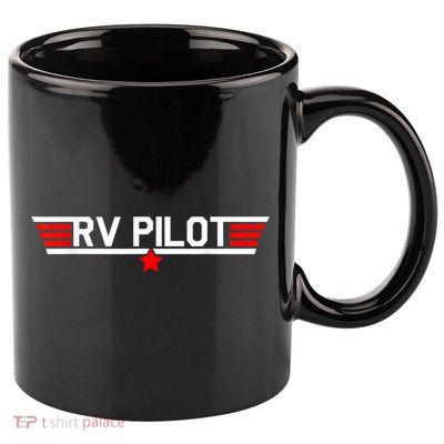 RV Pilot Funny Camper Motorhome Travel Camping Matching Gift 11oz C Handle Ceramic Mug
