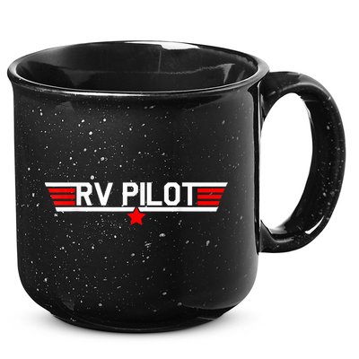 RV Pilot Funny Camper Motorhome Travel Camping Matching Gift 15oz Campfire Ceramic Mug