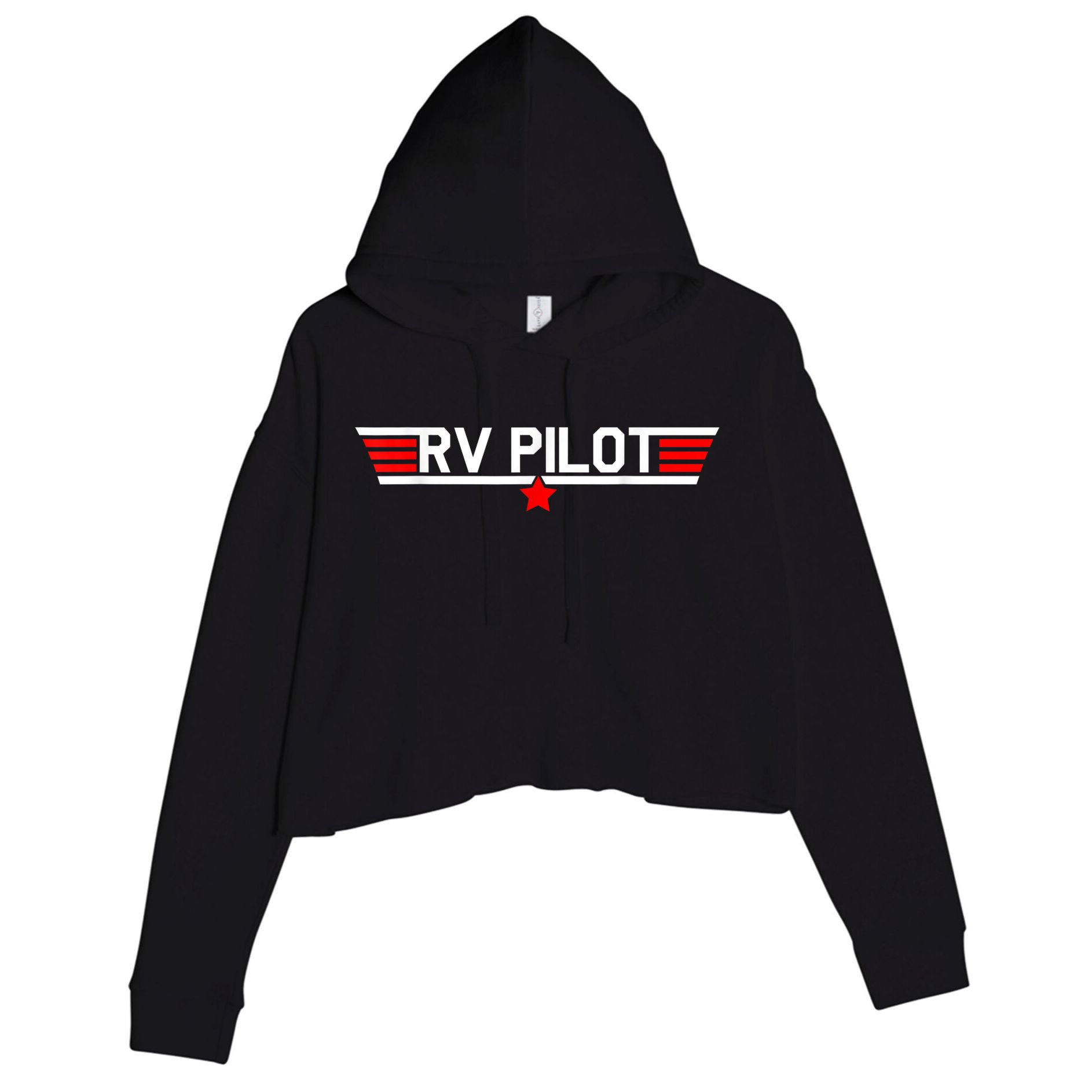 RV Pilot Funny Camper Motorhome Travel Camping Matching Gift Crop Fleece Hoodie