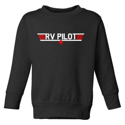 RV Pilot Funny Camper Motorhome Travel Camping Matching Gift Toddler Sweatshirt