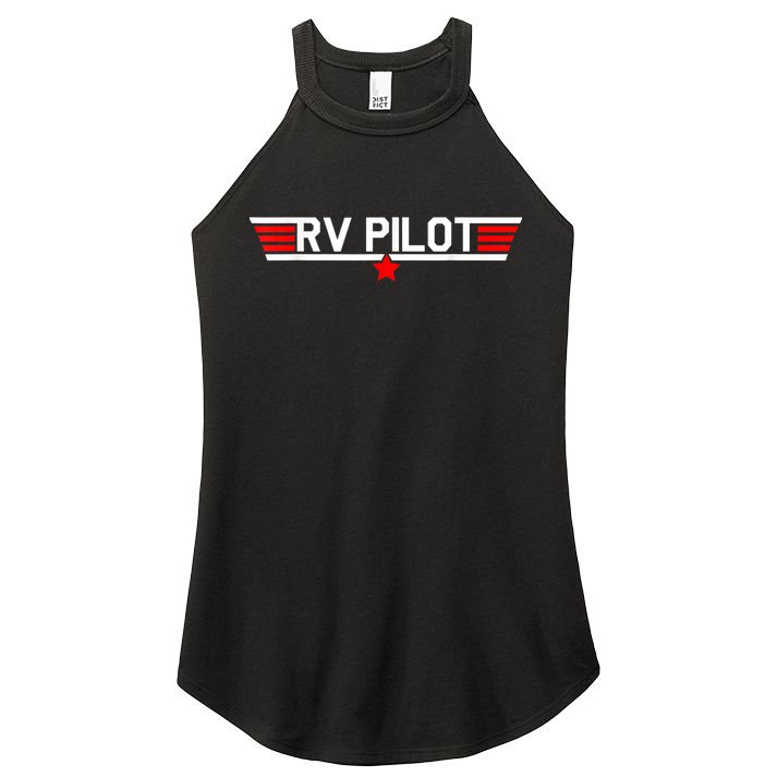 RV Pilot Funny Camper Motorhome Travel Camping Matching Gift Women's Perfect Tri Rocker Tank