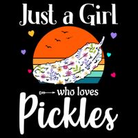 Retro Pickle Floral Design Just A Who Loves Pickles Gift Youth Performance Sprint T-Shirt