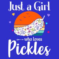 Retro Pickle Floral Design Just A Who Loves Pickles Gift Button