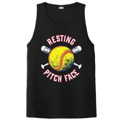 Resting Pitch Face Softball PosiCharge Competitor Tank