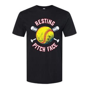 Resting Pitch Face Softball Softstyle® CVC T-Shirt