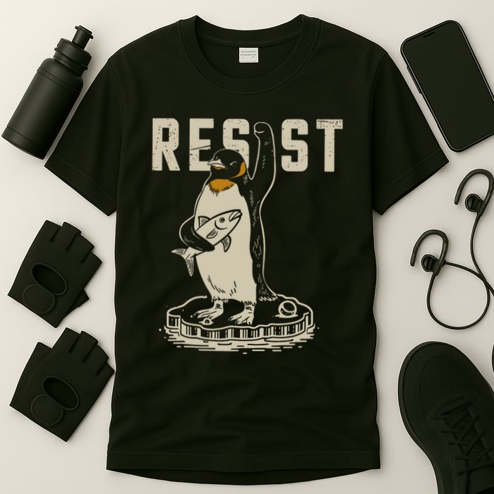Resist Penguin Flippers Up I Stand With Penguins T-Shirt