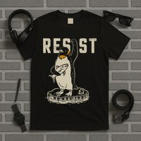 Resist Penguin Flippers Up I Stand With Penguins T-Shirt