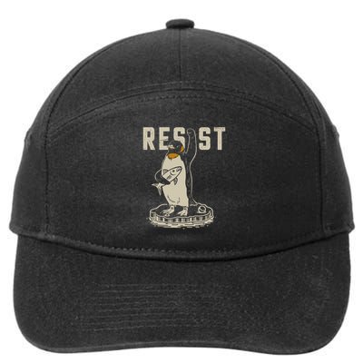 Resist Penguin Flippers Up I Stand With Penguins 7-Panel Snapback Hat