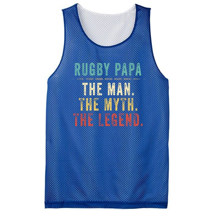 Rugby Papa Fathers Day Gift Rugby Papa Myth Legend Cool Gift Mesh Reversible Basketball Jersey Tank