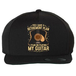 Retirement Plan For Guitar Players Retired Grandpa Dad Wool Snapback Cap