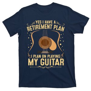 Retirement Plan For Guitar Players Retired Grandpa Dad T-Shirt