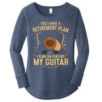 Retirement Plan For Guitar Players Retired Grandpa Dad Women's Perfect Tri Tunic Long Sleeve Shirt