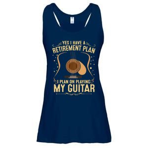 Retirement Plan For Guitar Players Retired Grandpa Dad Ladies Essential Flowy Tank