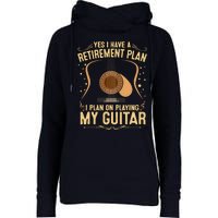 Retirement Plan For Guitar Players Retired Grandpa Dad Womens Funnel Neck Pullover Hood