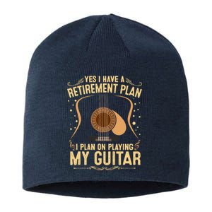 Retirement Plan For Guitar Players Retired Grandpa Dad Sustainable Beanie