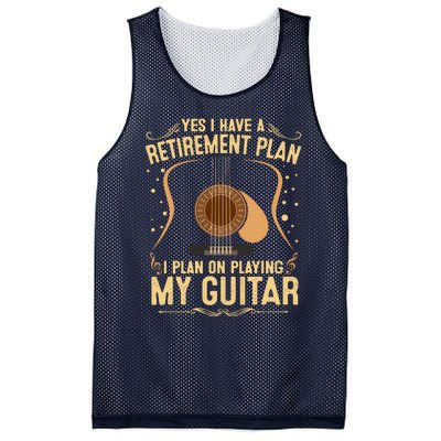 Retirement Plan For Guitar Players Retired Grandpa Dad Mesh Reversible Basketball Jersey Tank