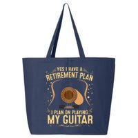 Retirement Plan For Guitar Players Retired Grandpa Dad 25L Jumbo Tote