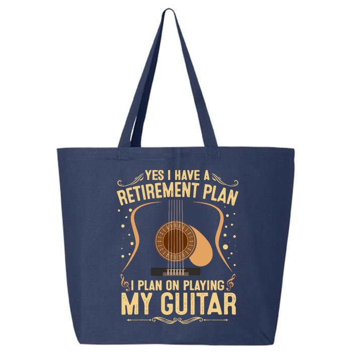 Retirement Plan For Guitar Players Retired Grandpa Dad 25L Jumbo Tote