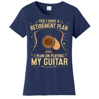 Retirement Plan For Guitar Players Retired Grandpa Dad Women's T-Shirt