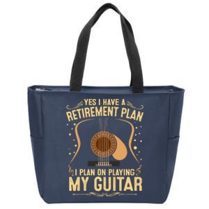 Retirement Plan For Guitar Players Retired Grandpa Dad Zip Tote Bag