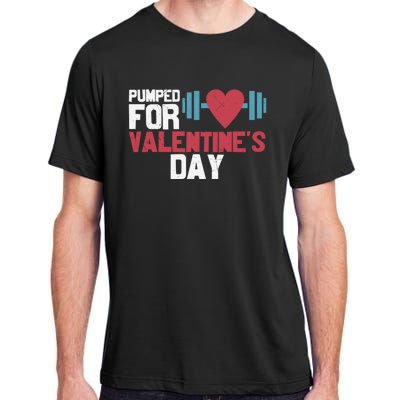 Retro Pumped For Funny Valentines Day Gym Workout Fitness Meaningful Gift Adult ChromaSoft Performance T-Shirt