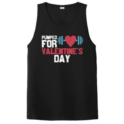 Retro Pumped For Funny Valentines Day Gym Workout Fitness Meaningful Gift PosiCharge Competitor Tank