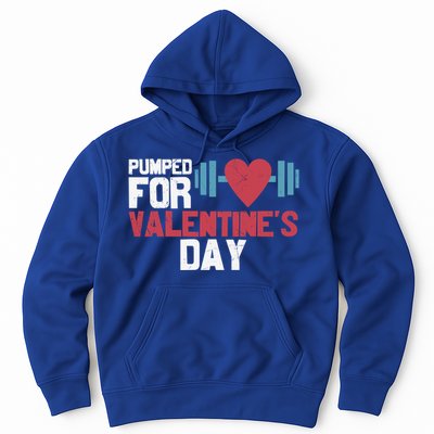 Retro Pumped For Funny Valentines Day Gym Workout Fitness Meaningful Gift Hoodie