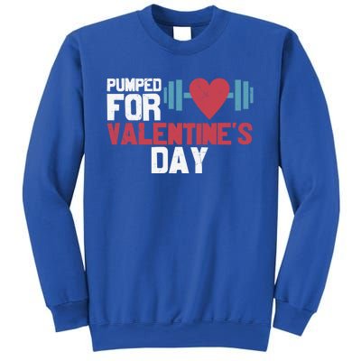 Retro Pumped For Funny Valentines Day Gym Workout Fitness Meaningful Gift Sweatshirt