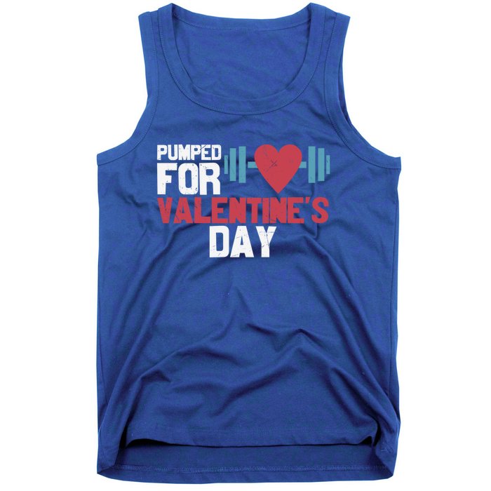 Retro Pumped For Funny Valentines Day Gym Workout Fitness Meaningful Gift Tank Top