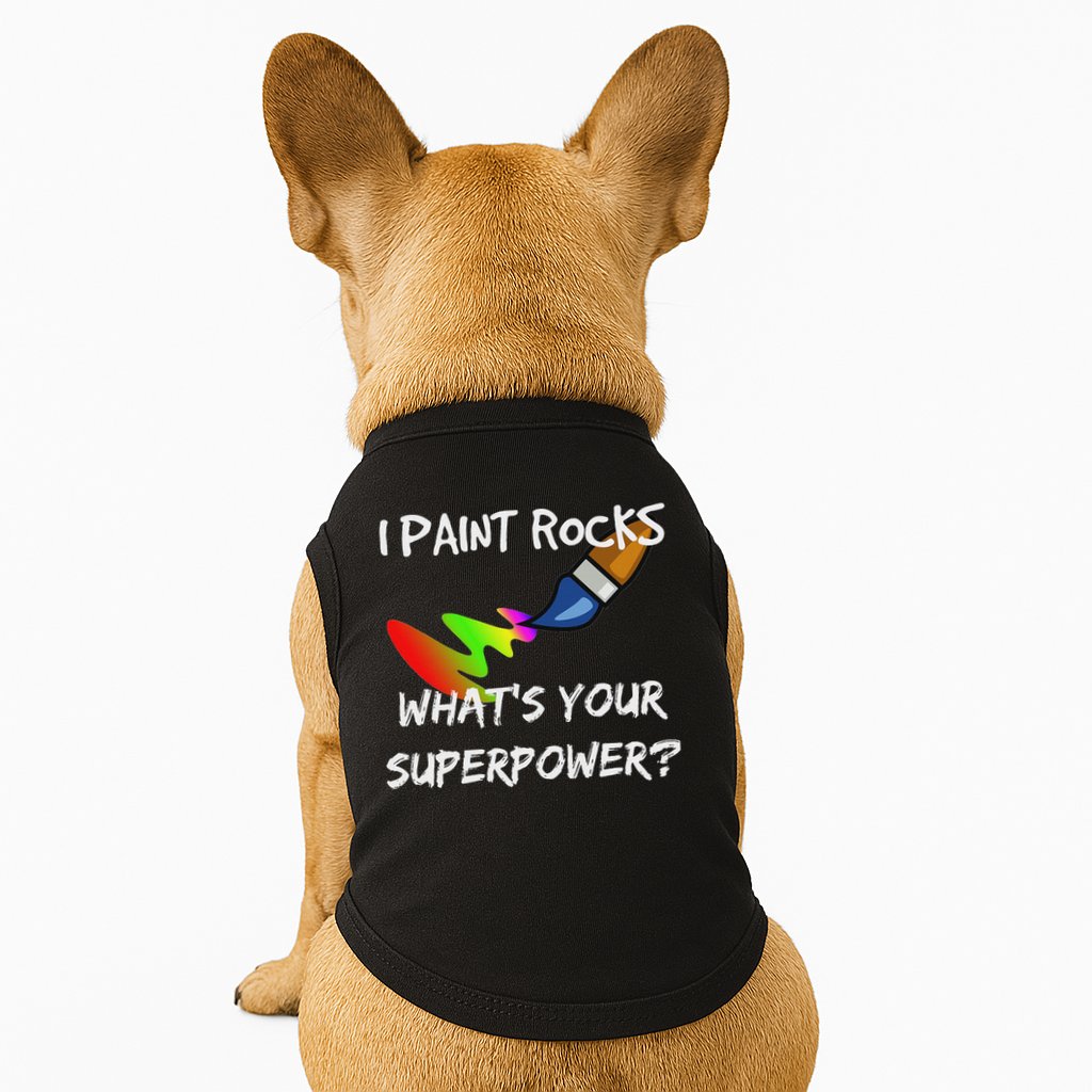 Rock Painting Funny I Paint Rocks Superpower Gift Doggie Tank