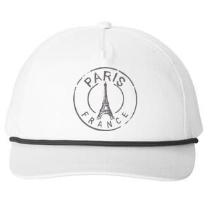 Retro Paris France Eiffel Tower Love Snapback Five-Panel Rope Hat