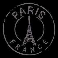 Retro Paris France Eiffel Tower Love Drawstring Bag