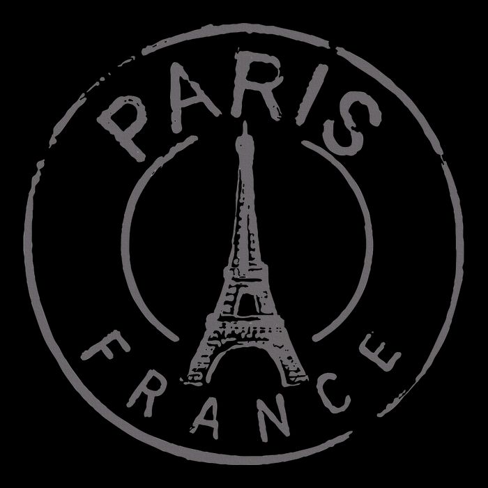Retro Paris France Eiffel Tower Love Drawstring Bag