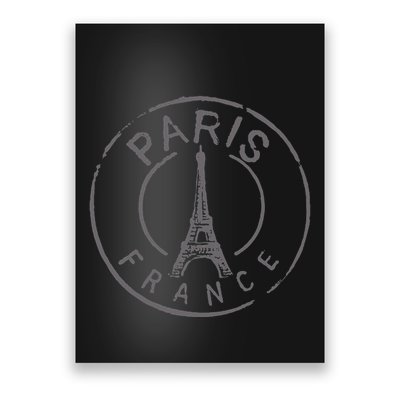 Retro Paris France Eiffel Tower Love Poster