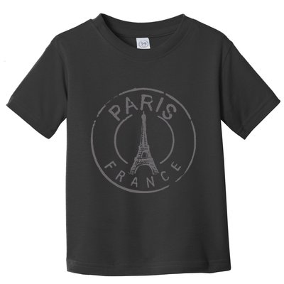 Retro Paris France Eiffel Tower Love Toddler T-Shirt