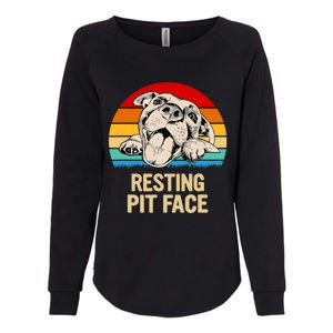 Resting Pit Face Womens California Wash Sweatshirt