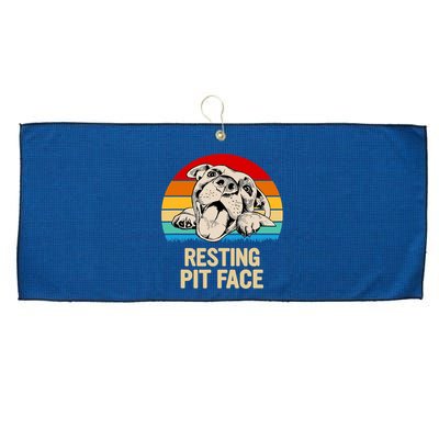 Resting Pit Face Large Microfiber Waffle Golf Towel