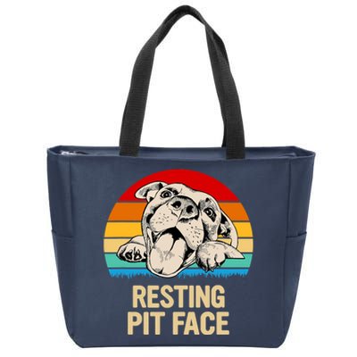 Resting Pit Face Zip Tote Bag