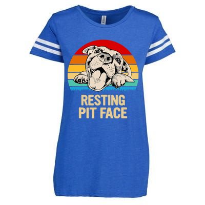 Resting Pit Face Enza Ladies Jersey Football T-Shirt